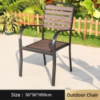 Outdoor chair plastic-wood chair retro leisure garden chair
