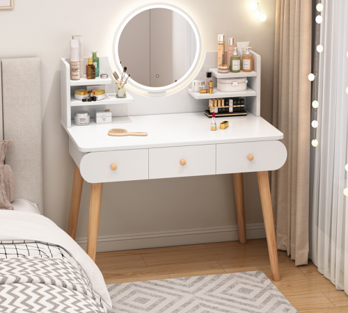 Bedroom simple modern small storage cabinet integrated small apartment internet celebrity ins style dressing table