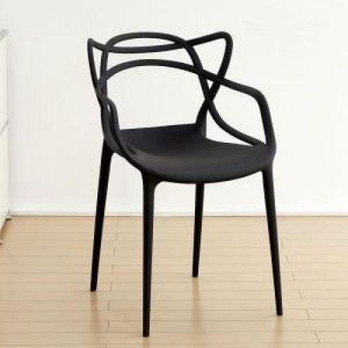 Nordic creative plastic backrest chair fashion cat ear chair dining table and chair