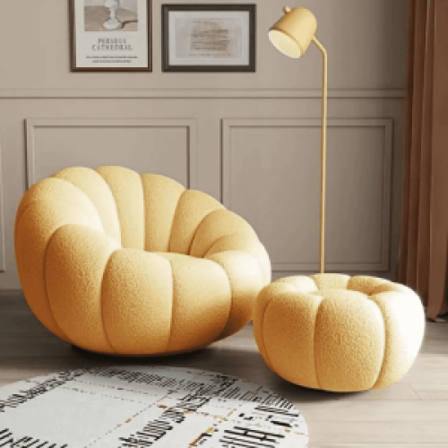 Household lazy sofa lounge chair rotatable pumpkin sofa chair