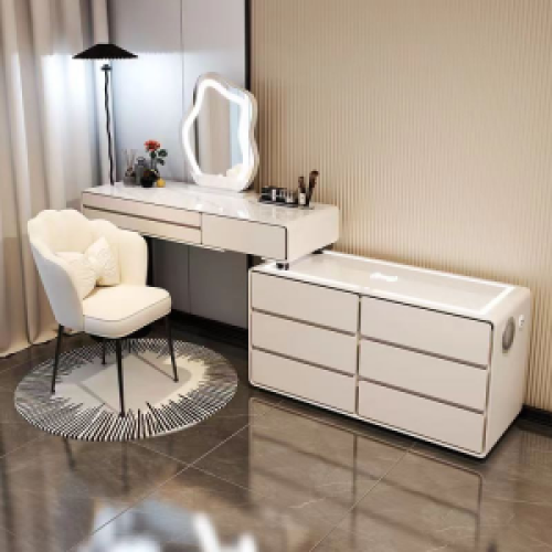Multifunctional smart wireless charging bedroom dressing table light luxury high-end makeup table