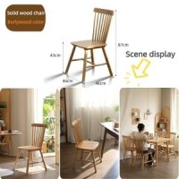 Solid wood dining table and chair home dining chair with high quality solid wood material