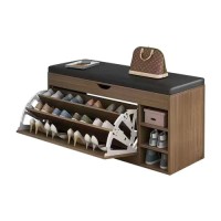 Modern Wooden Shoe Rack With Storage Cabinet Shoe Rack Bench Living Room Furniture Shoe Cabinet China Manufacturer